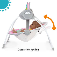Load image into Gallery viewer, Bright Starts Playful Paradise Portable Compact Baby Swing - Unisex