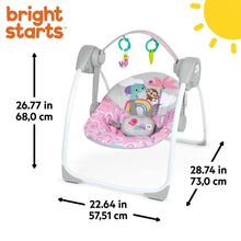 Load image into Gallery viewer, Bright Starts Playful Paradise Portable Compact Baby Swing - Unisex
