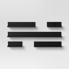 Load image into Gallery viewer, 5pk Wall Shelf Picture Ledge - Room Essentials™, BLACK