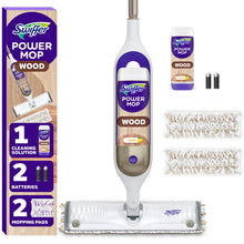 Load image into Gallery viewer, Swiffer Power Mop Wood Mop Kit for Wood Floor Cleaning