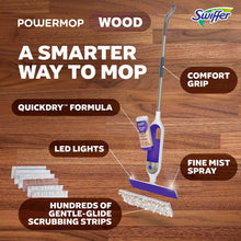Load image into Gallery viewer, Swiffer Power Mop Wood Mop Kit for Wood Floor Cleaning