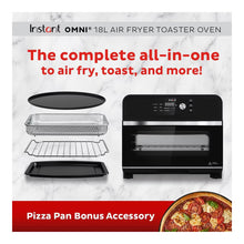 Load image into Gallery viewer, Instant Pot Omni 6-Slice Air Fryer Toaster Oven, Exclusive Bonus Pizza Pan Accessory: 1800W, Dishwasher-Safe, Includes Pizza Pan &amp; More