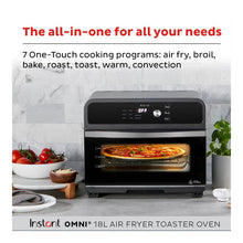 Load image into Gallery viewer, Instant Pot Omni 6-Slice Air Fryer Toaster Oven, Exclusive Bonus Pizza Pan Accessory: 1800W, Dishwasher-Safe, Includes Pizza Pan &amp; More