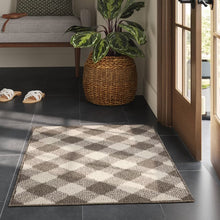 Load image into Gallery viewer, 2&#39; X 3&#39; Gingham Washable Rug Heathered Gray/Ivory - Threshold™