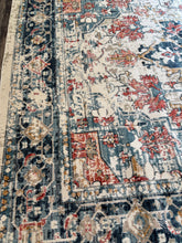 Load image into Gallery viewer, 7'10" x 10' Huntington Beach Grey/Multi Traditional Indoor Area Rug
