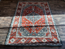 Load image into Gallery viewer, 6'7" x 9' Artistic Weavers Redondo beach Burnt Orange/Charcoal Indoor Medallion Oriental Area Rug