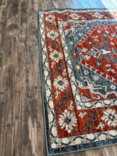 Load image into Gallery viewer, 6'7" x 9' Artistic Weavers Redondo beach Burnt Orange/Charcoal Indoor Medallion Oriental Area Rug