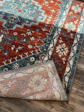 Load image into Gallery viewer, 6'7" x 9' Artistic Weavers Redondo beach Burnt Orange/Charcoal Indoor Medallion Oriental Area Rug