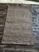 Load image into Gallery viewer, 4' x 6' Katasha Checked Wool Brown Area Rug