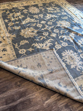 Load image into Gallery viewer, 9'1" x 11'6" Hand-knotted Royal Ushak Grey Wool Rug
