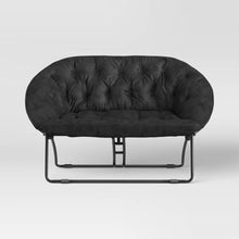 Load image into Gallery viewer, Double Dish Loveseat Sofa Chair Black - Room Essentials™