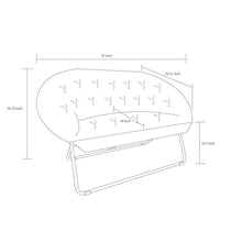 Load image into Gallery viewer, Double Dish Loveseat Sofa Chair Black - Room Essentials™