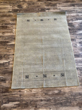 Load image into Gallery viewer, 4'1" X 5'10" Hand Knotted Oriental 100% Wool Tribal Animal Gabbeh Area Rug