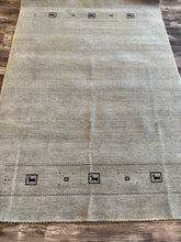 Load image into Gallery viewer, 4'1" X 5'10" Hand Knotted Oriental 100% Wool Tribal Animal Gabbeh Area Rug