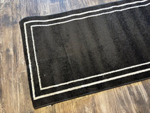Load image into Gallery viewer, 2' x 4' Aubreanna Abstract Machine Woven Chenille Area Rug in Black