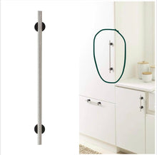 Load image into Gallery viewer, Cabinet Pull 13.19”| Amerock | Matte Black/Polished Nickel | 10-1/16 inch (256 mm) Center to Center | Transcendent | 1 Pack | Drawer Pull | Drawer Handle | Cabinet Hardware