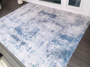 9 x 12' Modern Abstract Machine Washable Area Rug with Non-Slip Backing