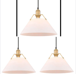 Large 14" Weatherford 1-Light Pendants (SET OF 3) - Adjustable Hanging length