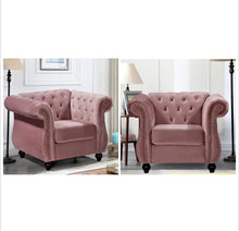 Load image into Gallery viewer, (Set of 2) Feldt 40.6&quot; Wide Tufted Velvet Chesterfield Chair