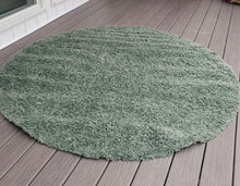 Load image into Gallery viewer, 6&#39; Round Abbiney Solid Accent Shag Rug