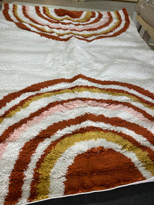 6' 7" x 9' Rust Michelle Shag Sunsets Area Rug