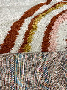 6' 7" x 9' Rust Michelle Shag Sunsets Area Rug