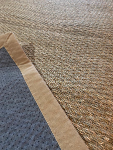 9' x 12' Beige Seagrass with Border Area Rug