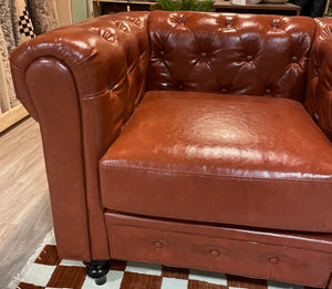 Carolyon Faux Leather Chesterfield Chair