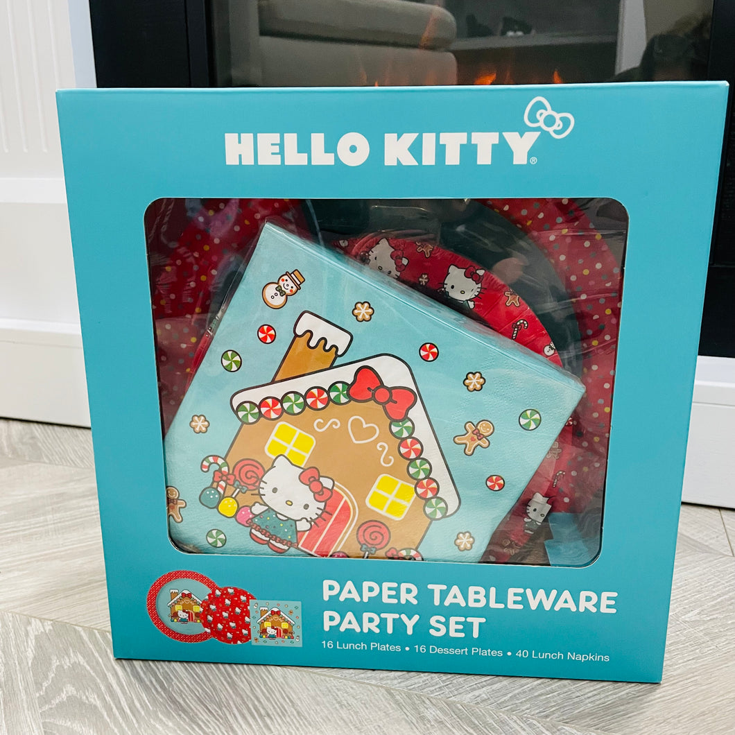 Hello Kitty Paper Tableware Party Set Turquoise