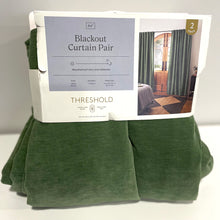 Load image into Gallery viewer, 84” Blackout Velvet Curtain Panels - Threshold™ (SET OF 2)