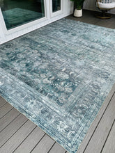 Load image into Gallery viewer, 8&#39;6&quot; x 11&#39;6&quot; Magnolia Home By Joanna Gaines X Loloi Banks Machine Washable Blue / Lagoon Area Rug