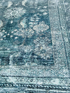 8'6" x 11'6" Magnolia Home By Joanna Gaines X Loloi Banks Machine Washable Blue / Lagoon Area Rug
