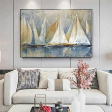 Load image into Gallery viewer, 4’ Sailing Ship modern Abstract Canvas wall art