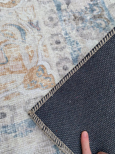 7'7" x 9'6" Quinn Oriental Flatweave Machine Washable Polyester Performance Rug