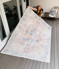 Load image into Gallery viewer, 7&#39;7&quot; x 9&#39;6&quot; Quinn Oriental Flatweave Machine Washable Polyester Performance Rug