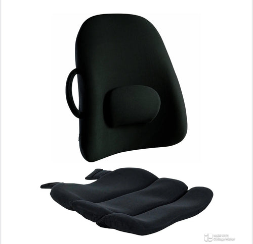 ObusForme 3 PC Lowback Backrest Support AND ObusForme Contoured Seat Cushion