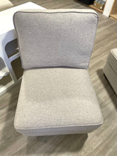 Load image into Gallery viewer, Devion Furniture Armless Chair and Ottoman Set, Light Grey