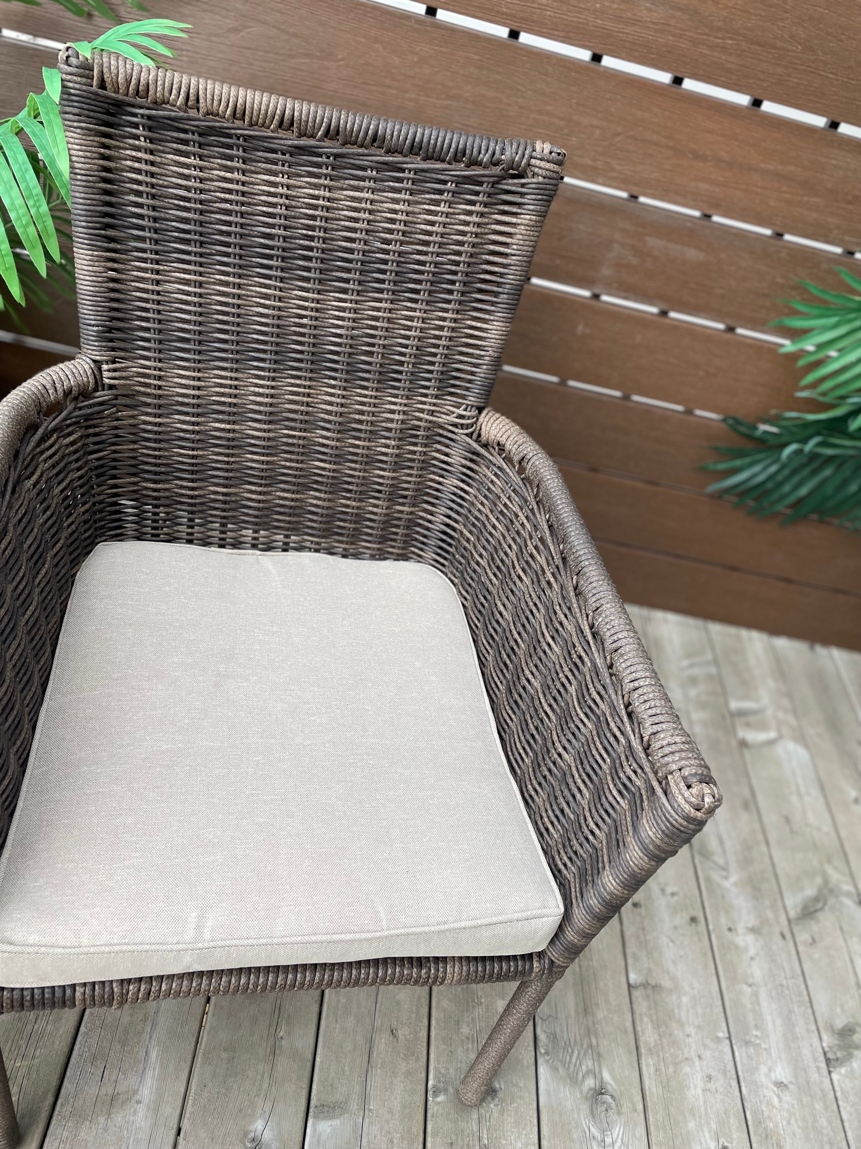 Threshold™ Monroe 2 Piece Patio Stack Dining Chairs Tan All-Weather Wicker No Assembly Required
