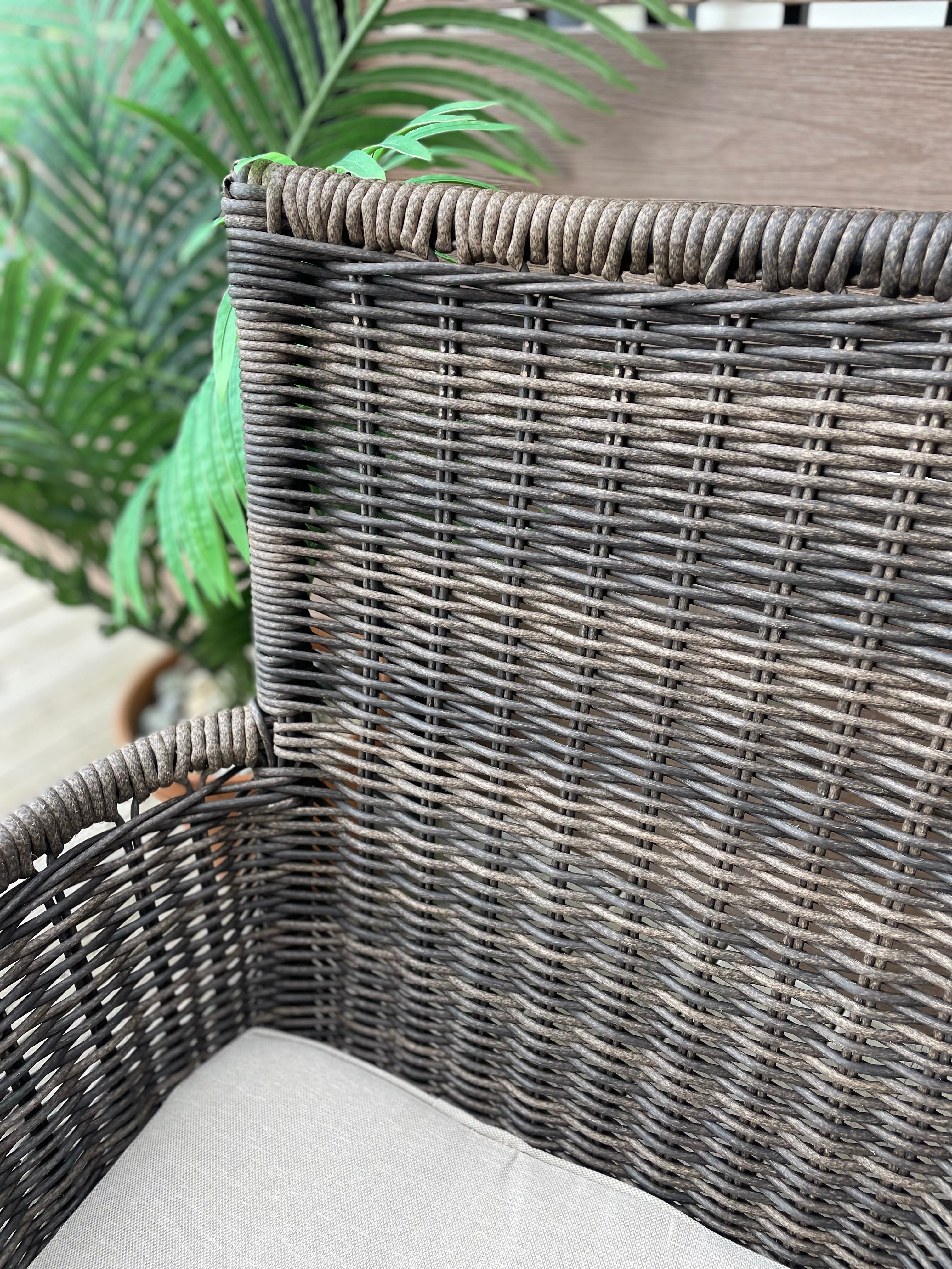 Threshold™ Monroe 2 Piece Patio Stack Dining Chairs Tan All-Weather Wicker No Assembly Required