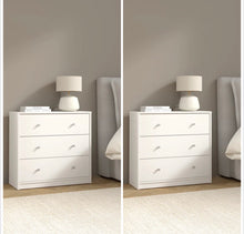 Load image into Gallery viewer, Clanton (SET OF 2) 28.5'' W 3 - Drawer Dresser Night Stands, White