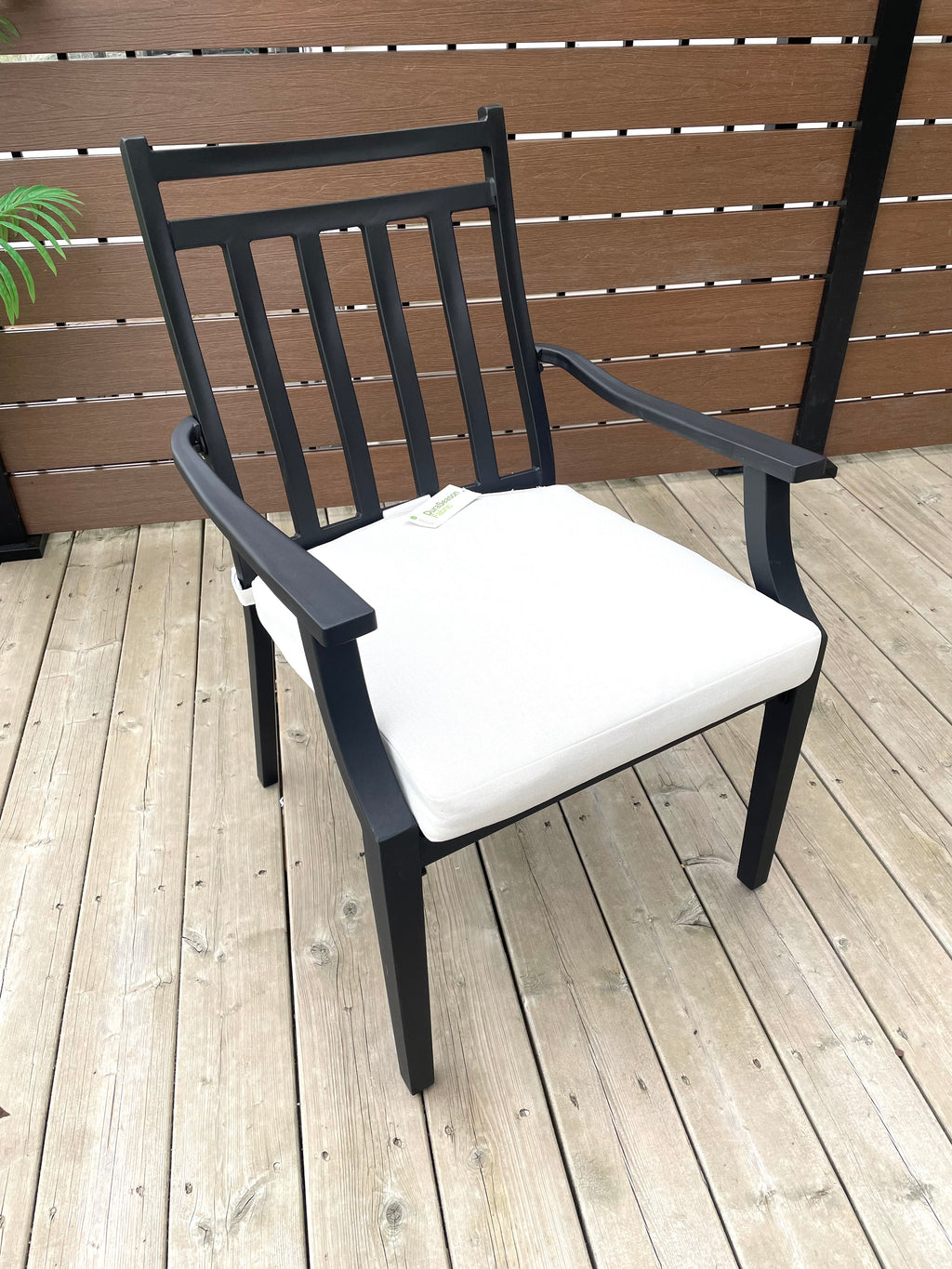 Threshold™ Fairmont Stationary Steel Patio Dining Chairs (Set of 2) - Black/Linen