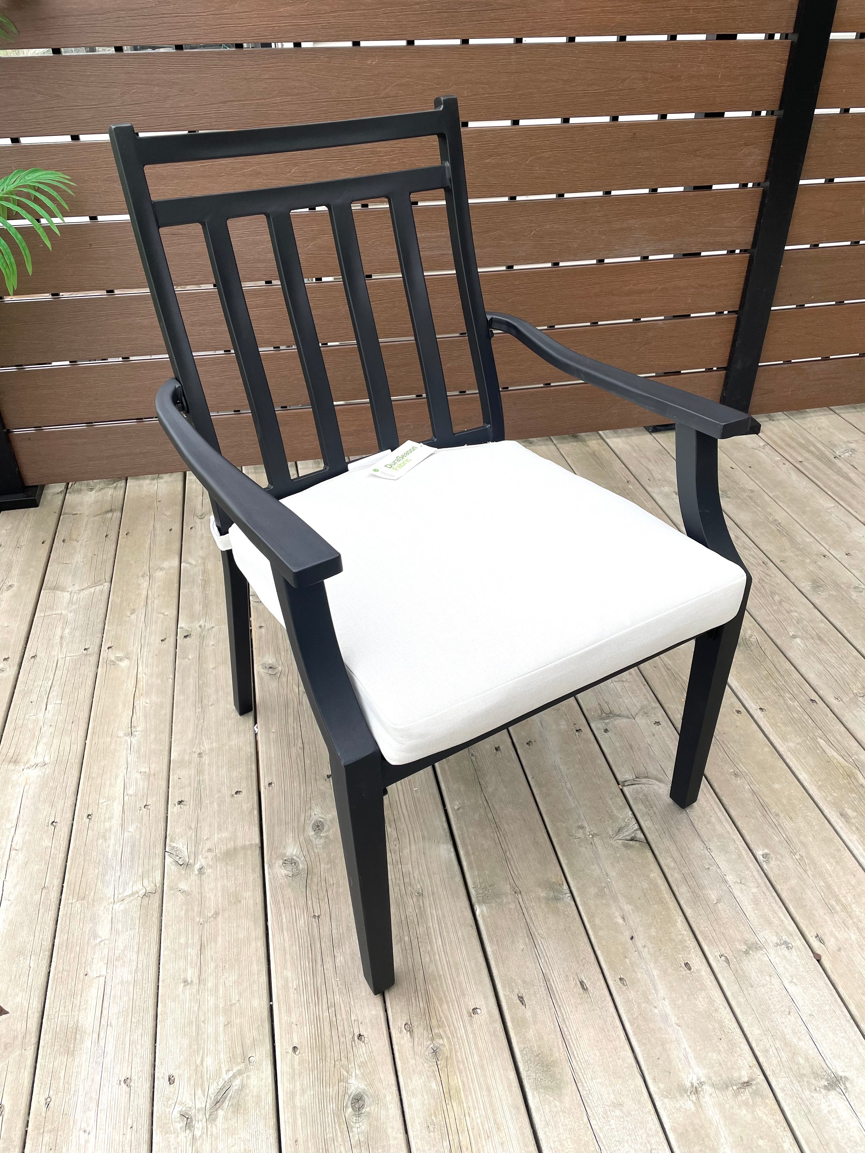 Threshold™ Fairmont Stationary Steel Patio Dining Chairs (Set of 2) - Black/Linen