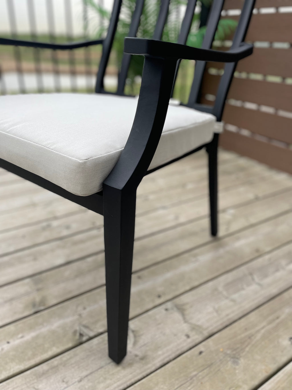 Threshold™ Fairmont Stationary Steel Patio Dining Chairs (Set of 2) - Black/Linen