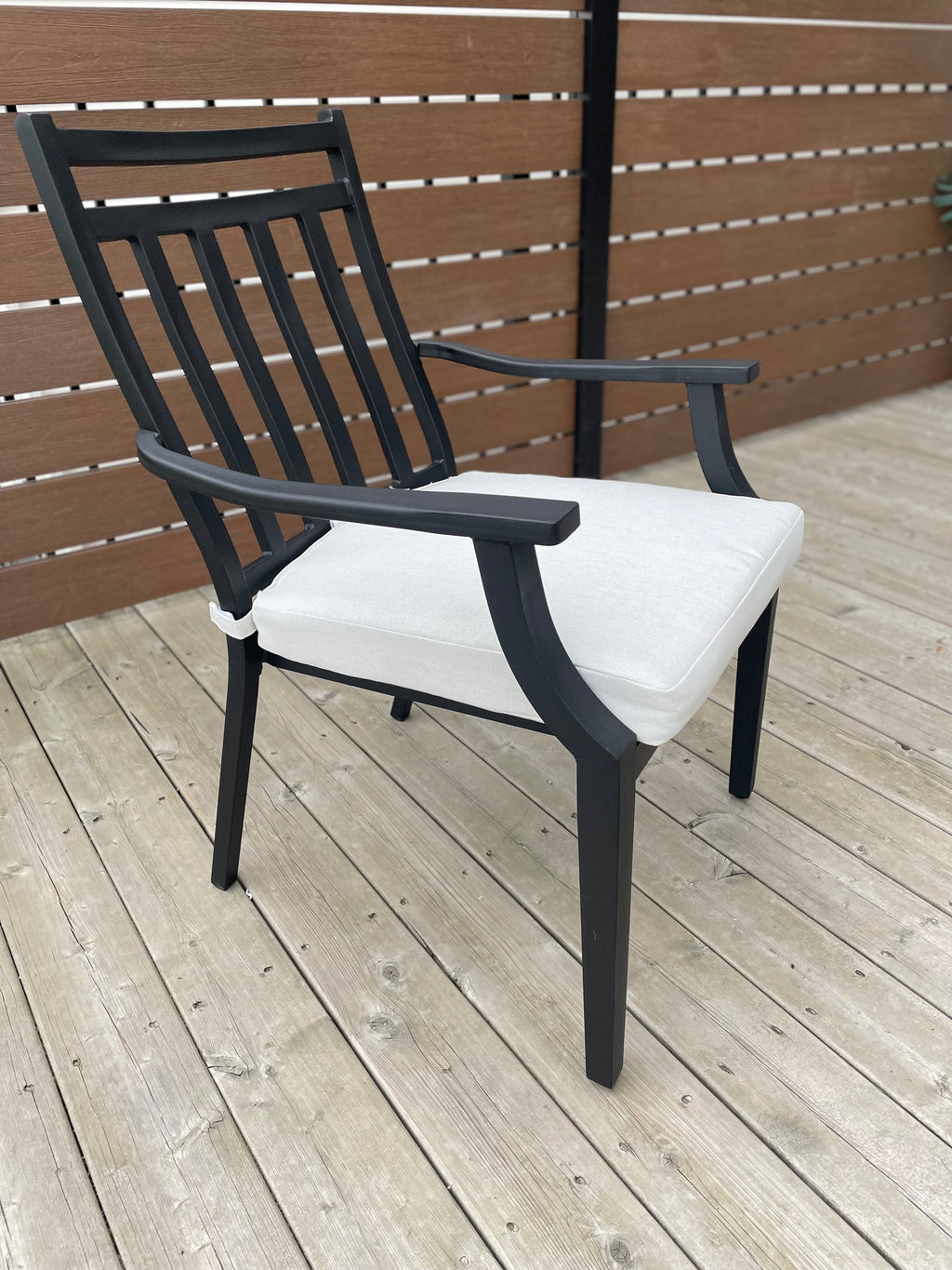 Threshold™ Fairmont Stationary Steel Patio Dining Chairs (Set of 2) - Black/Linen