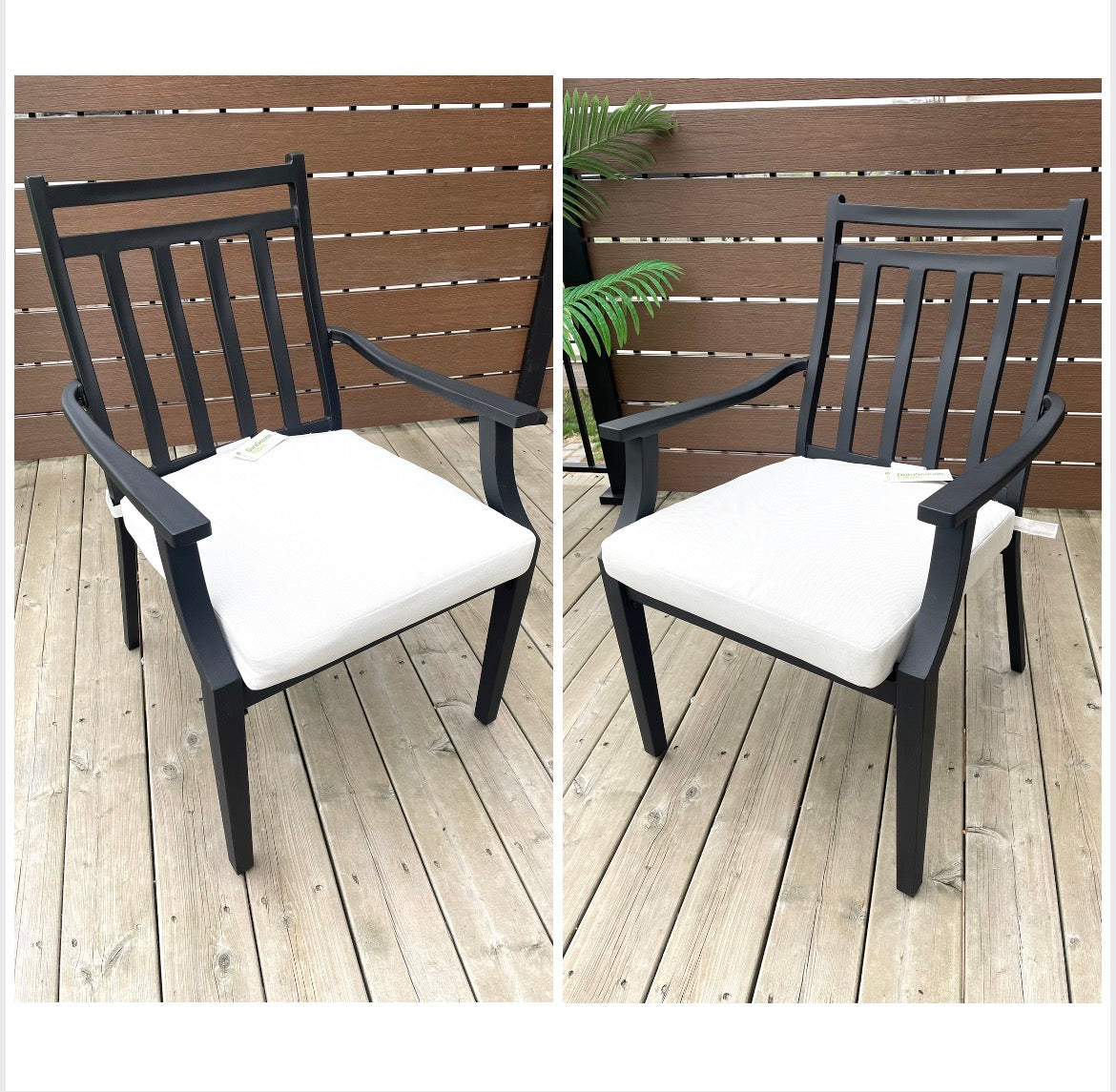 Threshold™ Fairmont Stationary Steel Patio Dining Chairs (Set of 2) - Black/Linen