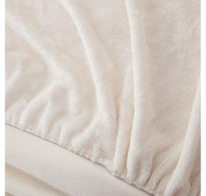 KING 6 PC Berkshire Blankets VelvetSoft Solid Sheet Set with Extra Satin Cases - IVORY