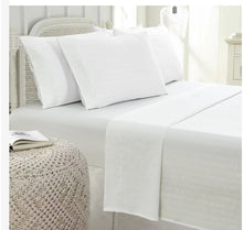 Load image into Gallery viewer, King Size Claro Home Living 6-Piece Embossed Sheet Set White