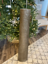 Load image into Gallery viewer, Jennalyn Aluminum Metal Slim Flat Tall Floor Cone Decorative Brass Vase with Textured Ridges