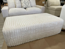 Load image into Gallery viewer, Ivory Plush Cloud Pile Corduroy Oversized Ottoman/Bench