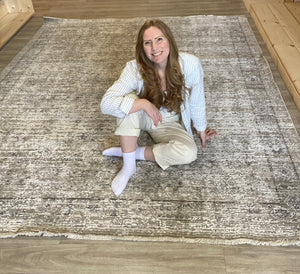 7'10" x 10' Amber Lewis x Loloi Alie Taupe / Dove Area Rug